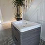 wall hung bathroom cabinet and sink Image 2