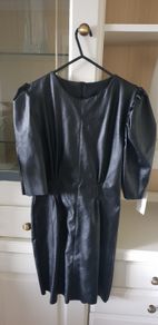 Black dress leatherette new with tags