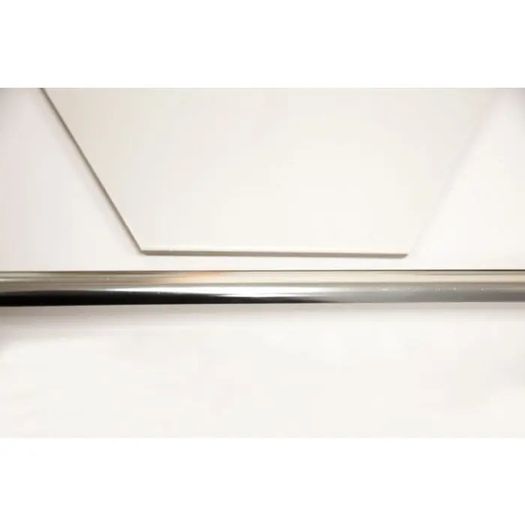 10mm Aluminium Tile Trim Chrome - Round Edge 2.4m