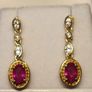 Petite Natural Ruby Drop Earrings Image 6