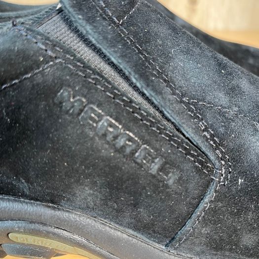 Merrell Jungle Moc Shoes in Midnight Black Suede Leather Size UK 9 EU 43.5 BNWT
