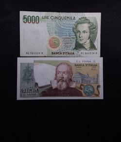 Italy Banknotes (2) - 1973 and 1985