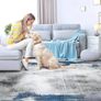 Washable Rugs Living Room 80x150cm Short Pile Area Rugs Non Shedding Carpet Rug for Bedroom Modern Abstract Bedroom Rug Machine Washable Rug Faux Wool Rug Non Slip Rug Soft Touch Rugs Blue Image 4