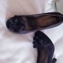 Odeon Black Peep-Toe Shoes - Size 4 Image 5