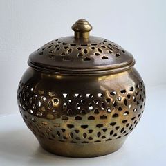 Brass Container Tealight Holder Inscence Burner