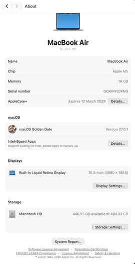 Apple MacBook Air M5 15" 16GB 512GB