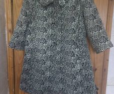 Black and gold metallic brocade coat (free post)