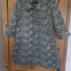 Black and gold metallic brocade coat (free post)