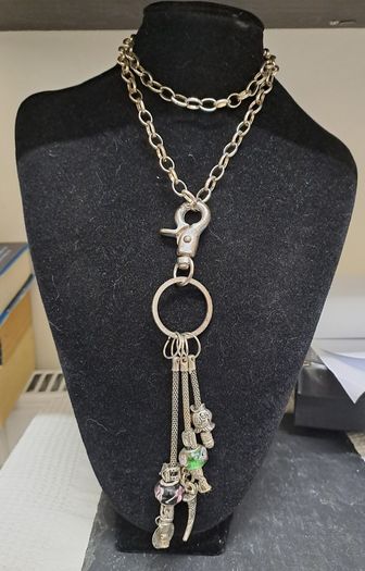 Silver-Tone Charm Necklace