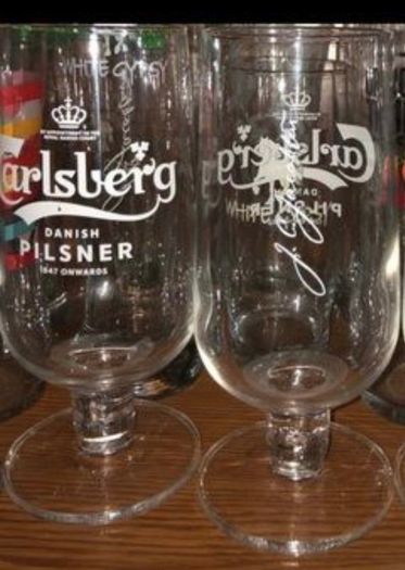 Carlsberg Pilsner pint beer glass Brand new with boxes