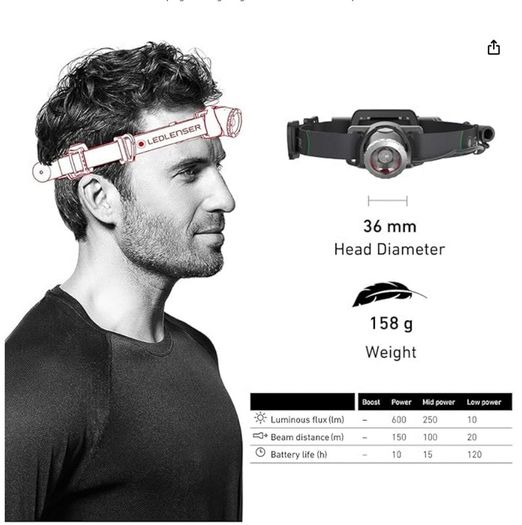 Ledlenser MH10 600lm Rechargeable head torch