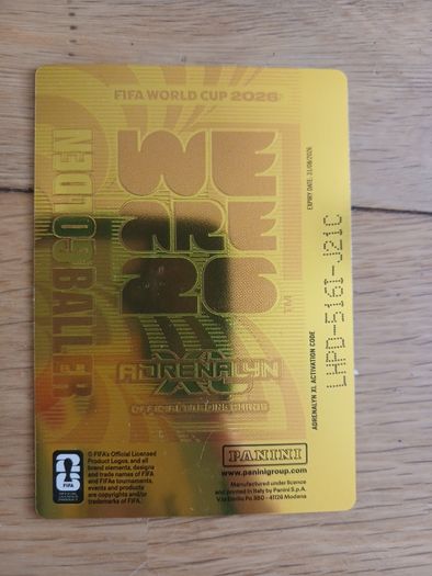 Golden baller Messi football card (rare)