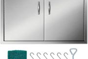 Outdoor Kitchen Doors BBQ Access Door 34.5 x 19 inch Stainless Steel BBQ Double Walled Door