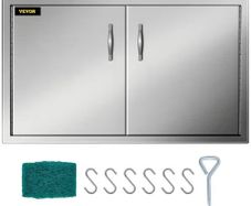 Outdoor Kitchen Doors BBQ Access Door 34.5 x 19 inch Stainless Steel BBQ Double Walled Door