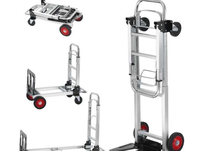 Aluminum Hand Truck 2 in 1 Heavy Duty Folding Dolly Cart 181kg Capacity