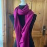 Fuchsia baby alpaca polyamide scarf shawl Image 3