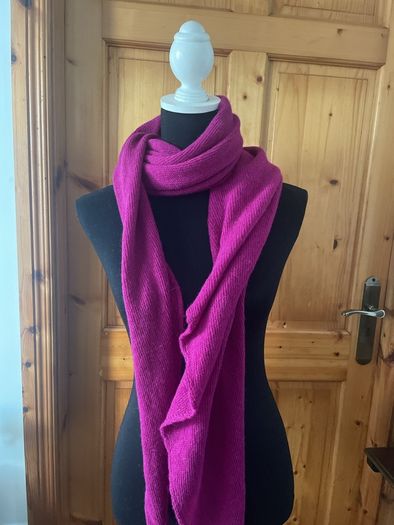 Fuchsia baby alpaca polyamide scarf shawl