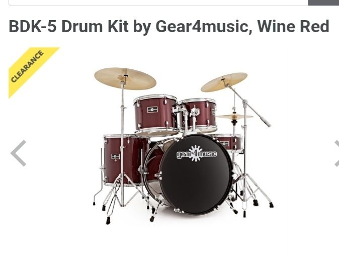 Drum kit shells from gear4music