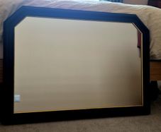 Black wooden mirror