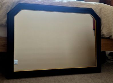 Black wooden mirror