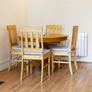 Round solid pine dining table with 5 chairs Image 6