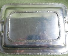 Antique Silver Plated Lidded Entree Serving Dish