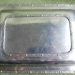 Antique Silver Plated Lidded Entree Serving Dish