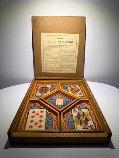 Vintage French Nain Jaune Game - Jura Wooden Box, 5 Trays - Mid-20th Century