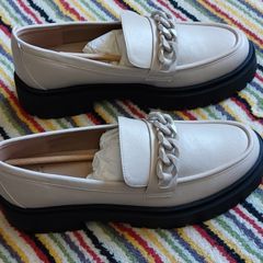Next Bone White Comfort Chunky Loafers