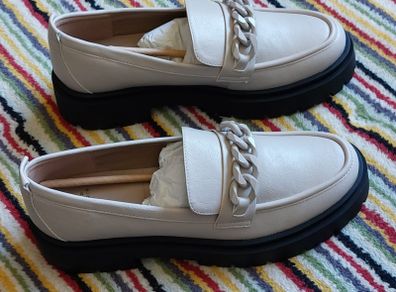 Next Bone White Comfort Chunky Loafers