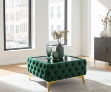 Chester Lux Velvet Coffee Table 63x63 Dublin