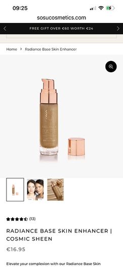 SOSU Cosmetics Radiance Base Skin Enhancer. Cosmic Sheen