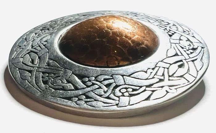 Celtic Brooch TREE OF LIFE Pewter Copper Traditionally Hand Crafted