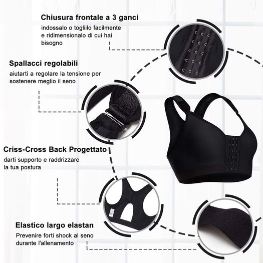Brand New CHUMIAN Women's Postoperative Sports Bra Without Wire Front Closure