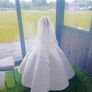 Beautiful pearl detail ivory communion dress Image 2