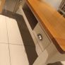 Two tone oak and painted coffee table with two drawers Image 3