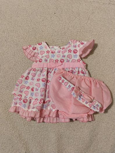 Cutey Couture Designer Baby Dress, bottoms and headband