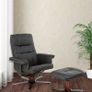 Recliner Chair with Footstool Faux Leather - Free Delivery Nationwide Image 3