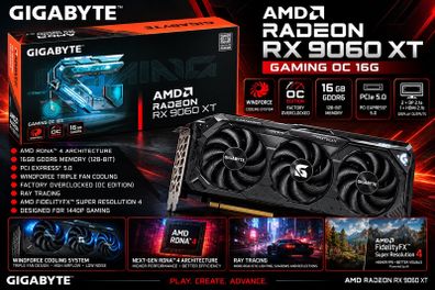Gigabyte Radeon RX 9060 XT Gaming OC 16GB GDDR6