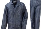 Blue Waterproof Rain Suit  Jacket + Over Trousers  2XL Size  2-Piece Set - 5212