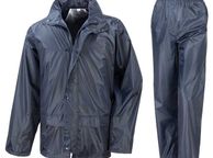 main image for ad Blue Waterproof Rain Suit  Jacket + Over Trousers  2XL Size  2-Piece Set - 5212