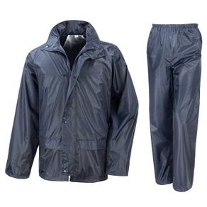 Blue Waterproof Rain Suit  Jacket + Over Trousers  2XL Size  2-Piece Set - 5212