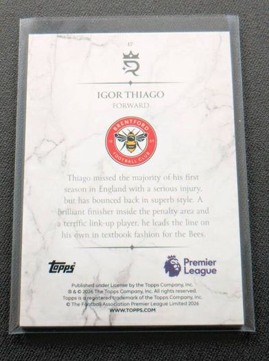 Igor Thiago Numbered 21/25 Topps Royalty Premier League