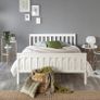 Sleek Elegant White Bed Frame Free P&p (multiple Sizes) Image 2
