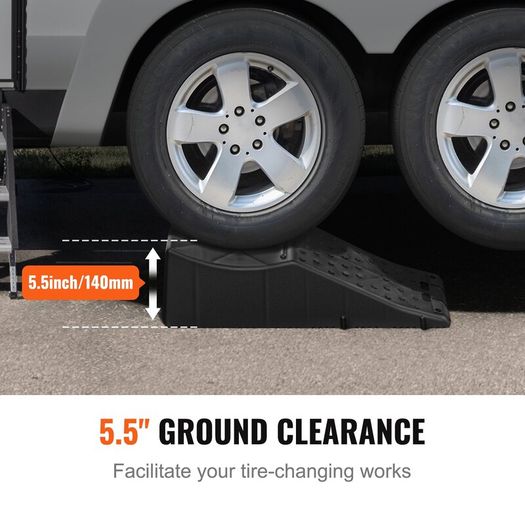 Car Ramp Heavy duty  9 ton  Garage Ramps, 1 Piece Low Profile Car Service Ramp, 9 Ton Load Capacity, 14cm Lifting Height Car Ramp, Heavy Duty Tire Ramp for Oil Change, Car Lift and Vehicle Maintenance