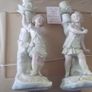 2 antique candle holder  figurine of tennis players date 1890 Image 2