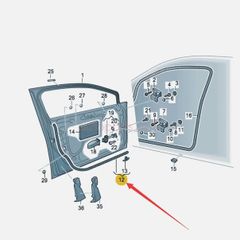New OEM Golf mk7 front left door seal