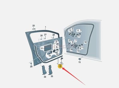 New OEM Golf mk7 front left door seal
