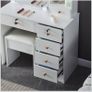 Large Dressing Table with Hollywood Mirror and LED Lighting Set, 6 Drawers, 3 Storage Cabinets, Includes Chair, for Bedroom and Vanity Room (Wooden Handles) Image 3