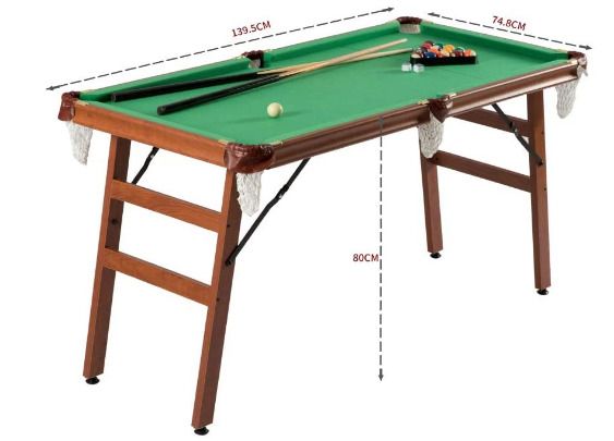 Folding pool table, folding pool table, snooker table